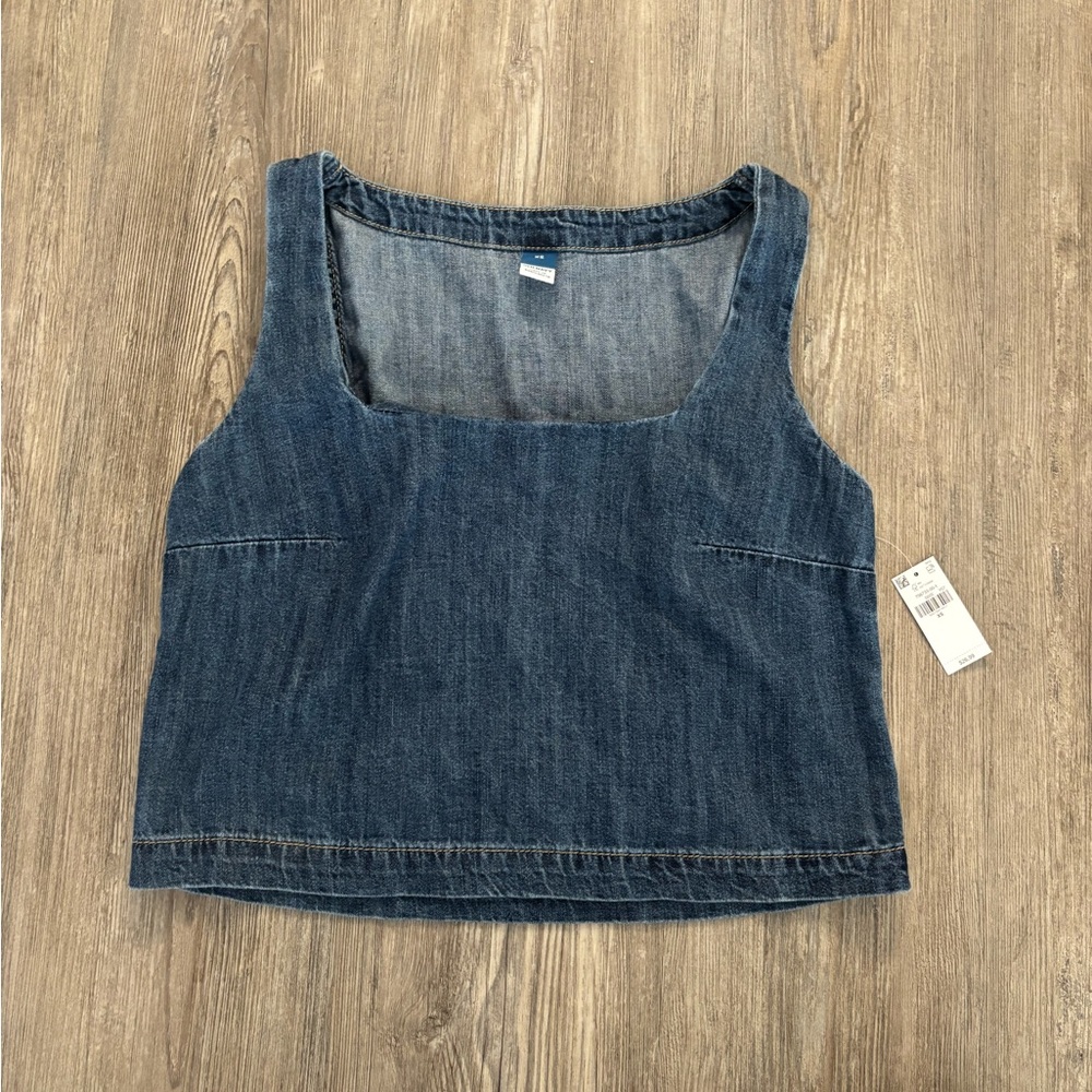 NWT Old Navy Denim Blue Crop Top